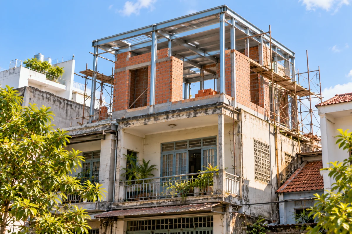 Cải tạo nâng tầng nhà cũ – Nhà Đẹp 24h