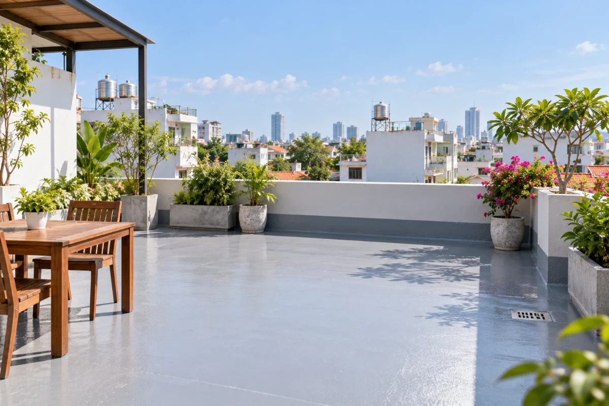 Chống thấm sân thượng nhà phố – Nhà Đẹp 24h